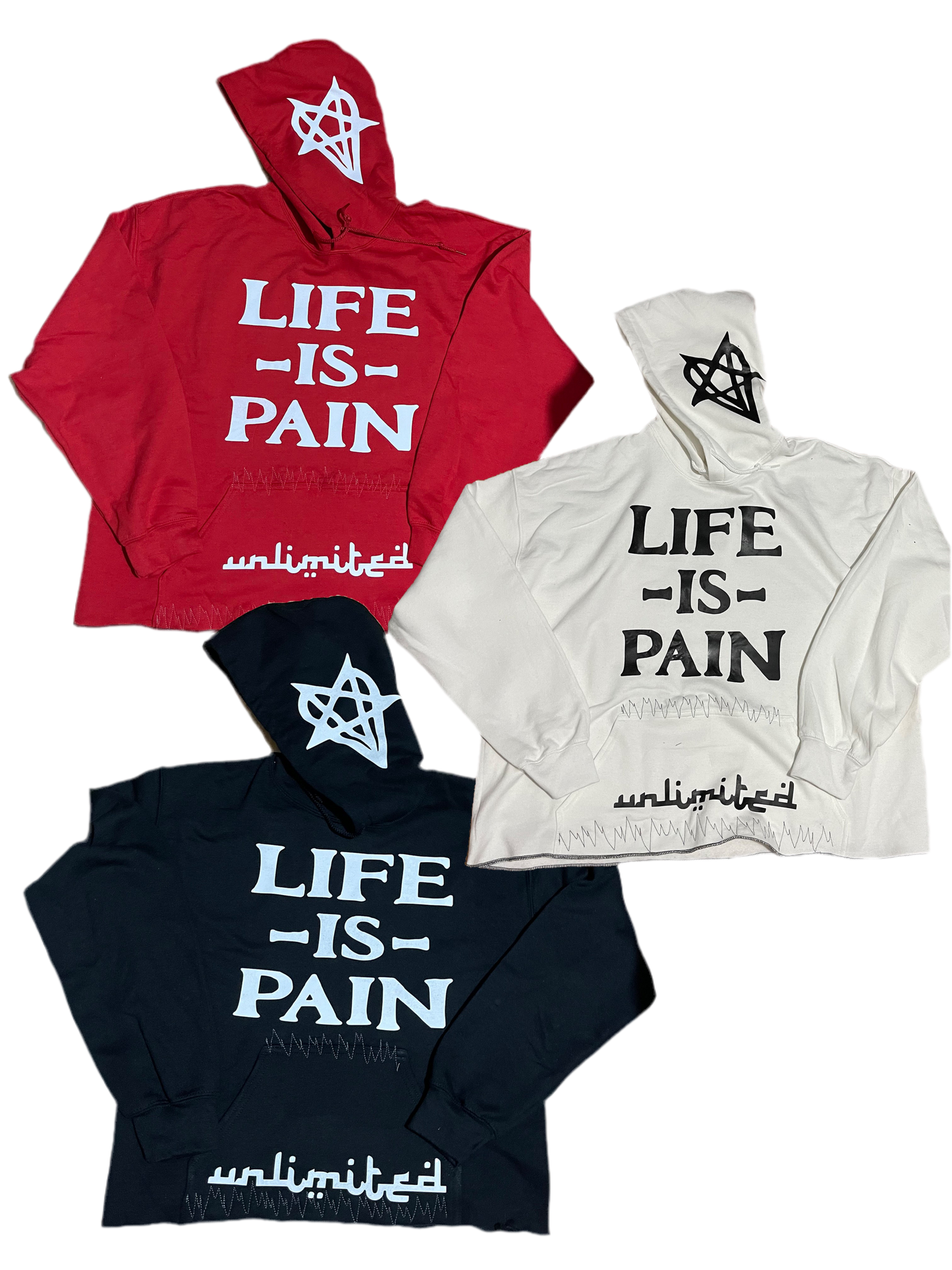 Life Is Pain Hoodie Platinum edition