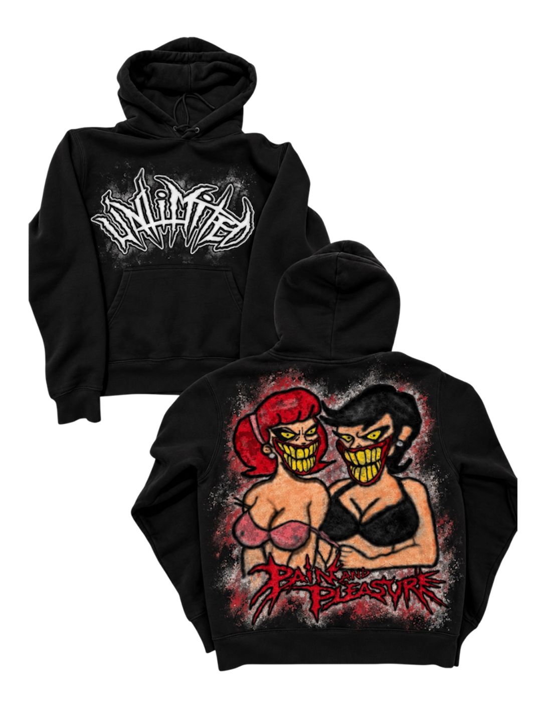 Pain and Pleasure Airbrush hoodie