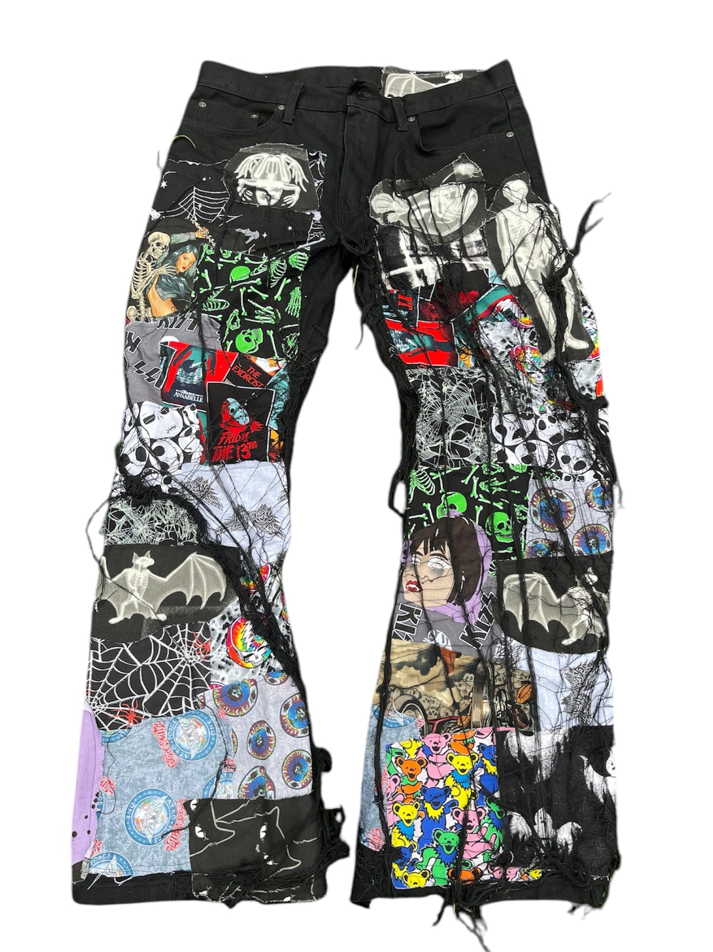 Halloween Patchwork Denim