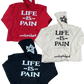 Life Is Pain Hoodie Platinum edition