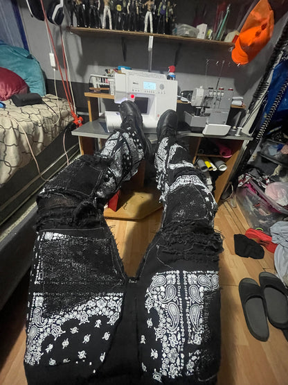 Black Bandana Denim