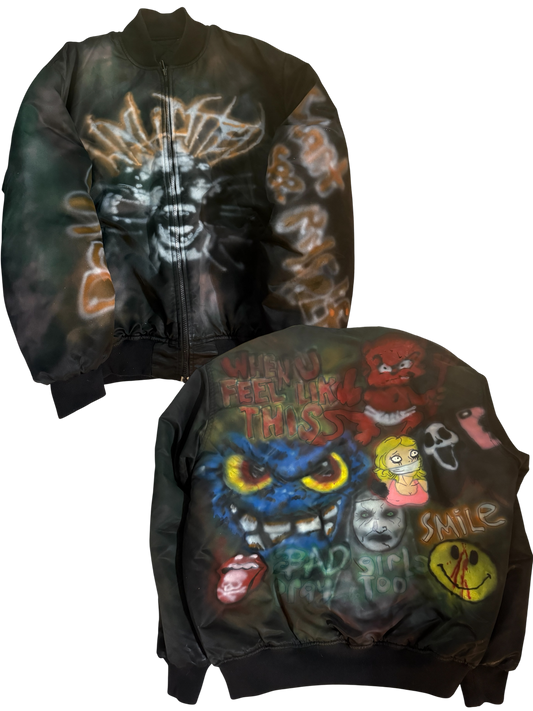 Life is Pain Airbrush Bomber