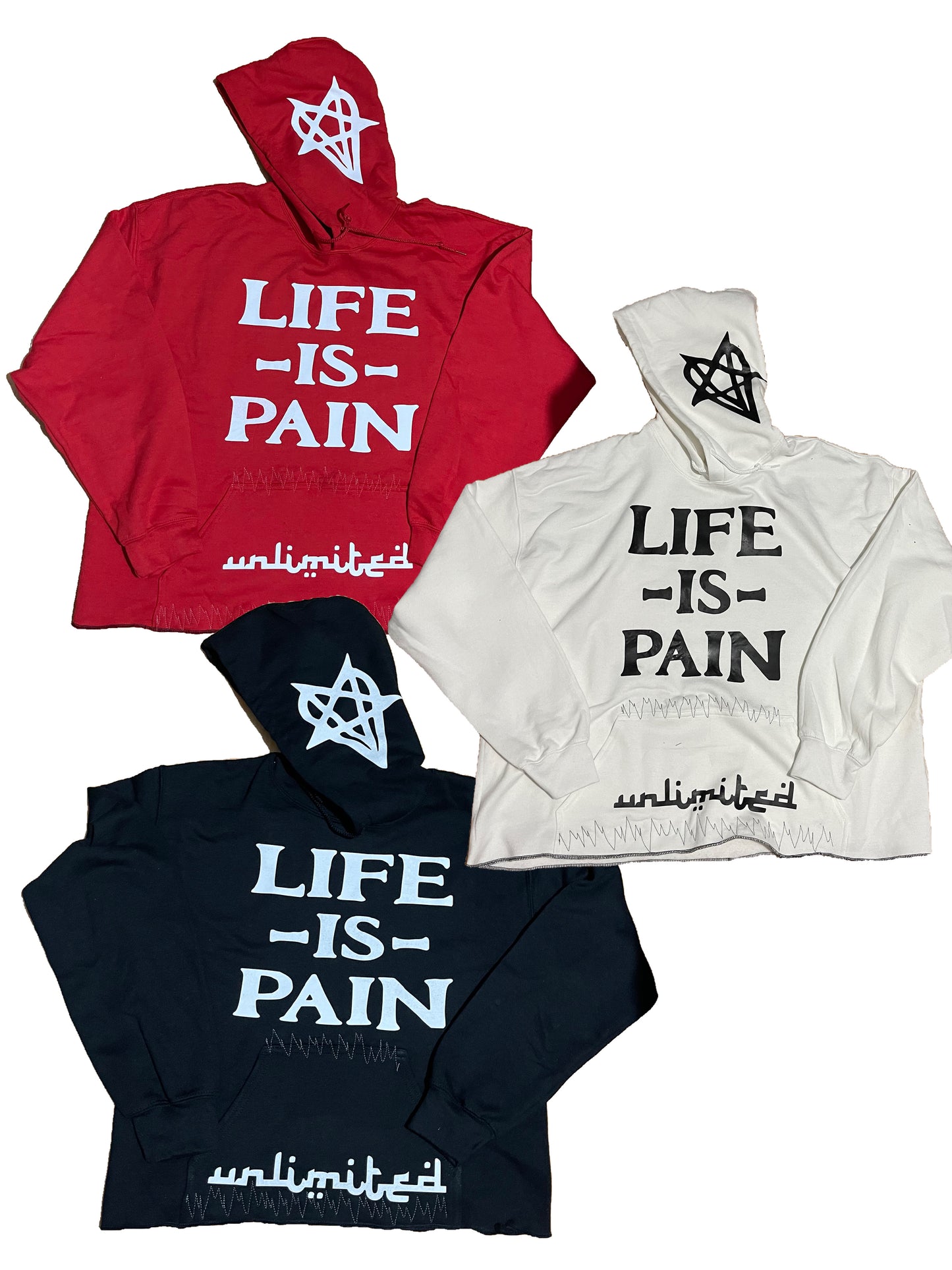 Life Is Pain Hoodie Platinum edition